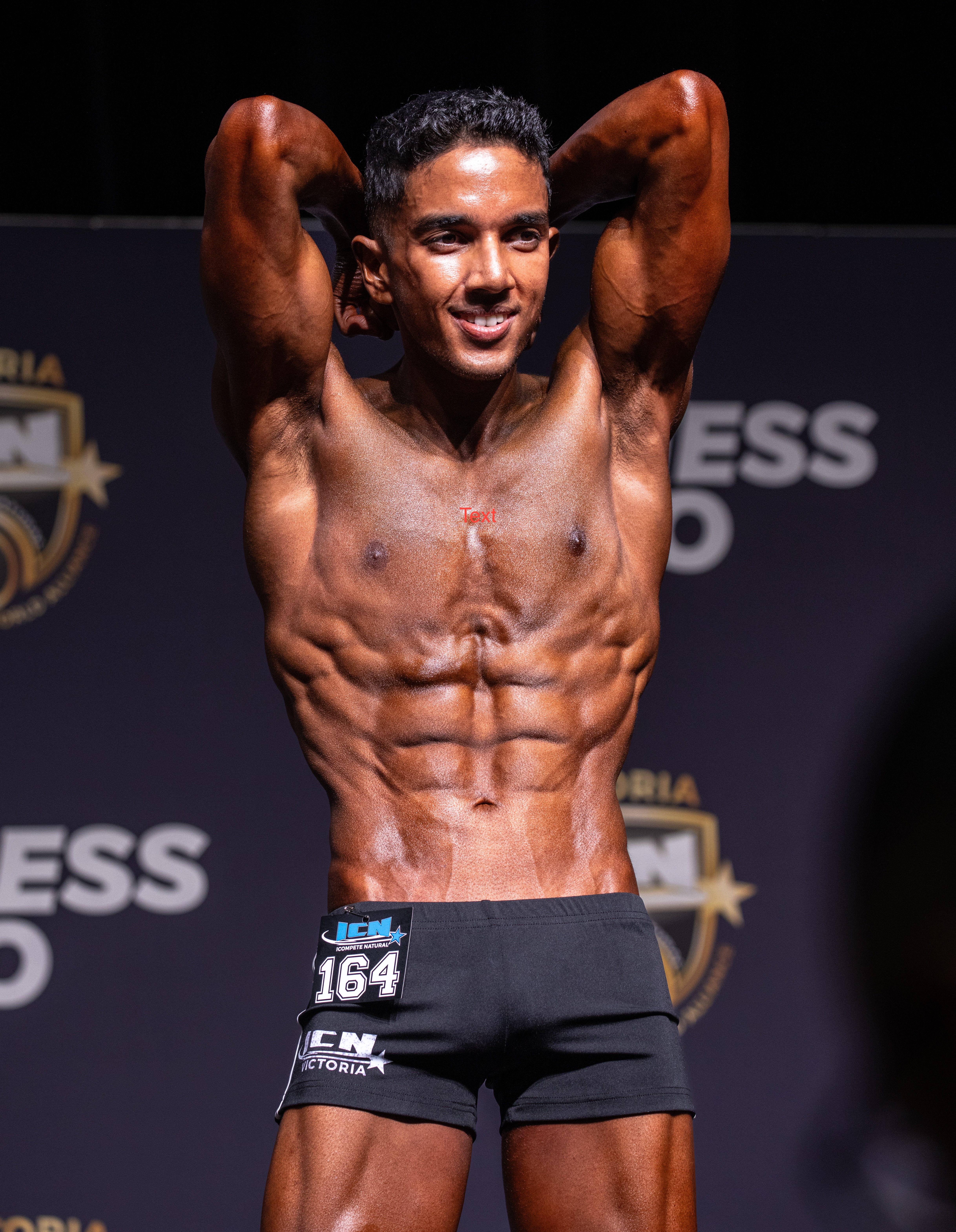 Competition stage physique at peak conditioning - proof of structured coaching execution